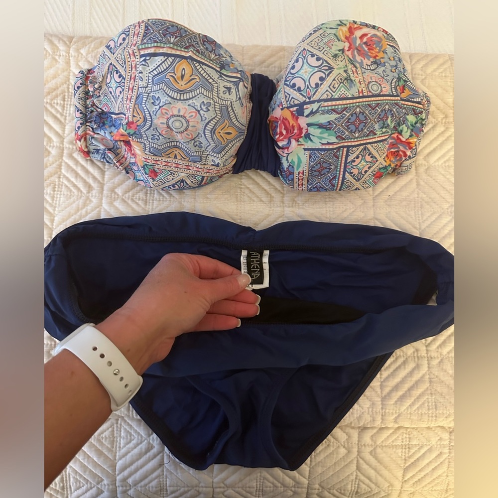 Women’s Navy Blue Paisley Bikini - Size M